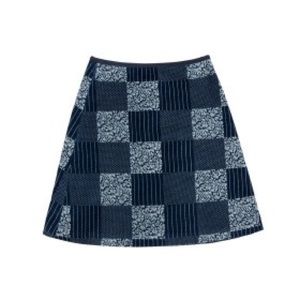 Ann Mashburn suede navy patchwork skirt. Never worn!